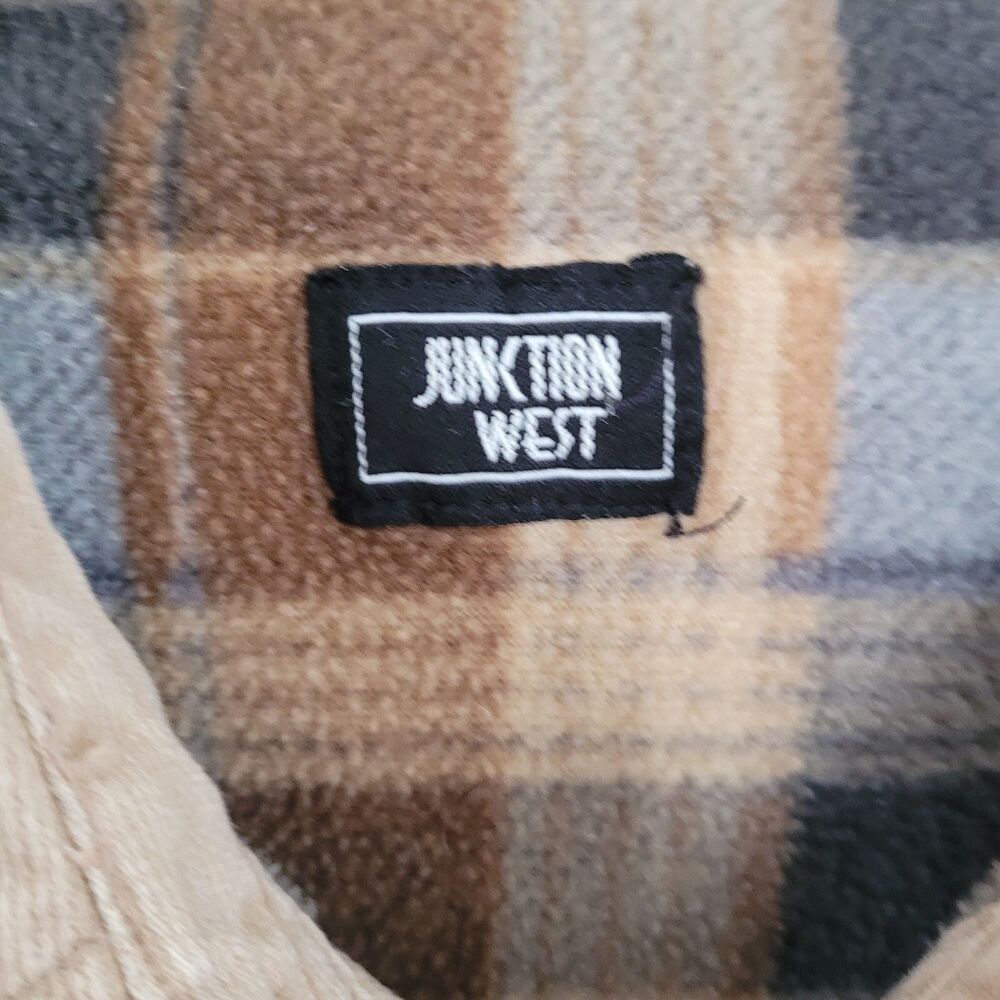 Vintage Junction West Shacket XL Brown Corduroy Flannel Lined Farm Core - Picture 3 of 9